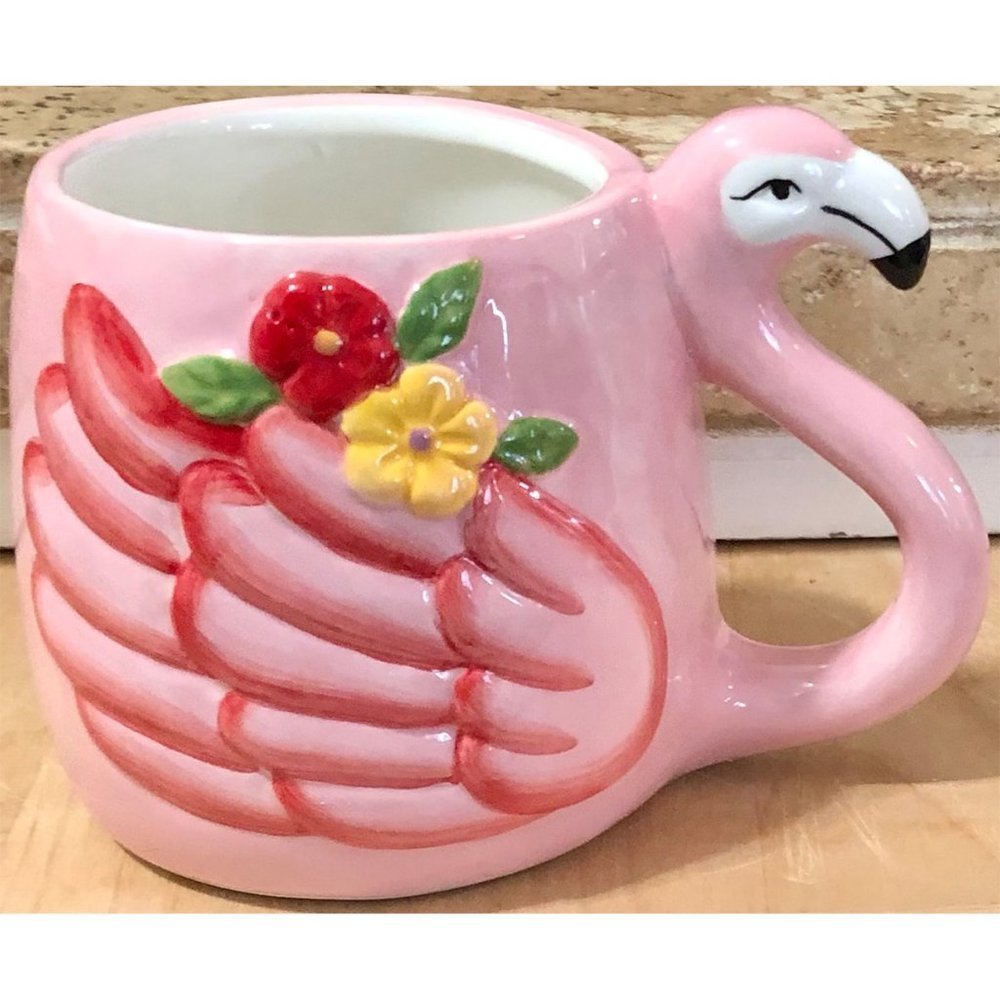 DESIGN Imports Lovely Flamingo Mug.  Earthenware